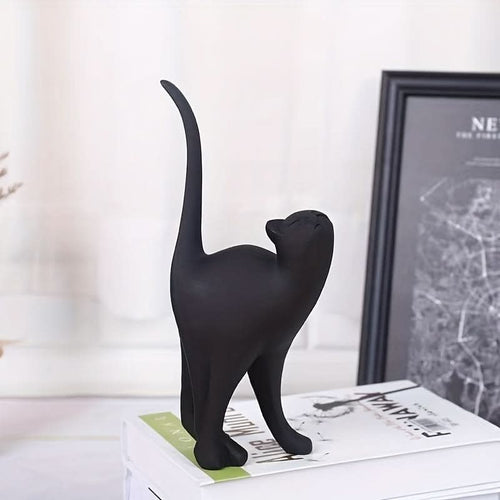 Skanto | Moderne Harpiks Katt Figur – Nordisk Stil Dekor