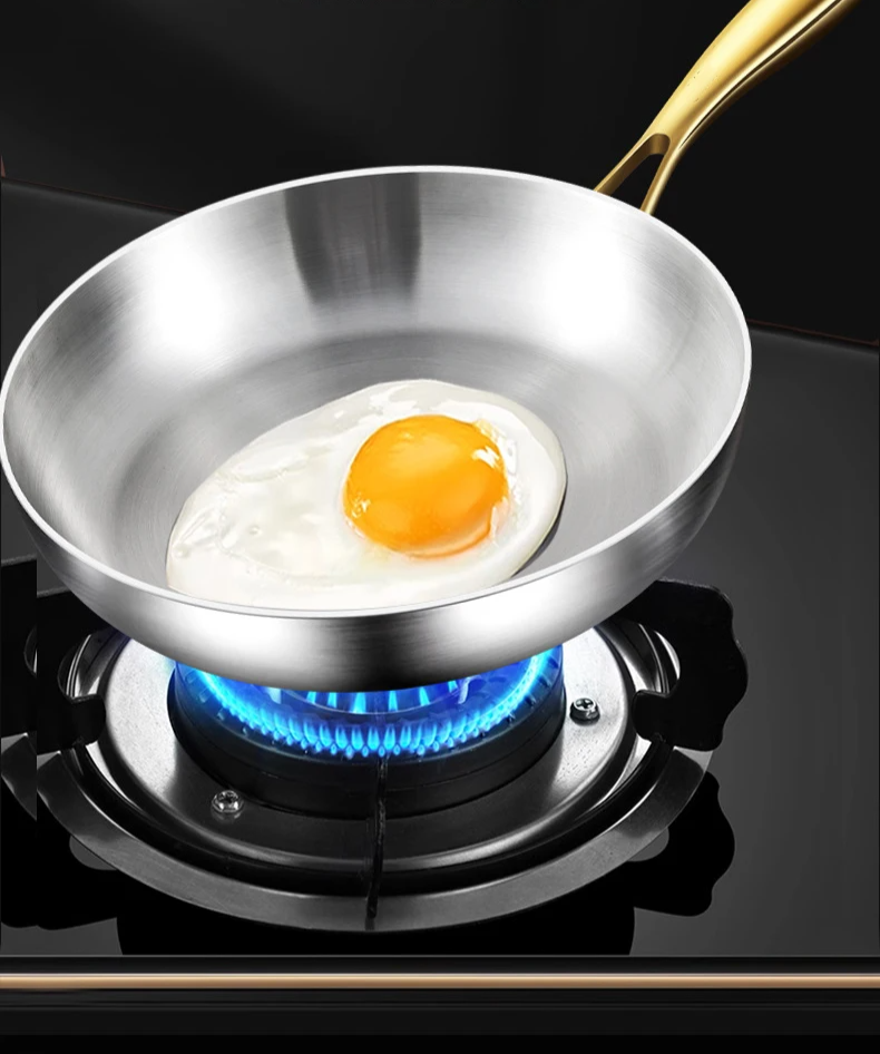 ChefSteel – Profesjonell Rustfritt Stål Stekepanne for Gass & Induksjon Skanto