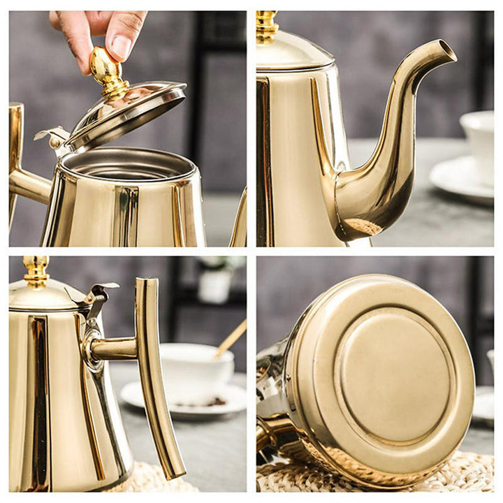 Rustfritt stål tekanne med avtagbar infusor 1,0L 1,5L 2,0L | Skanto