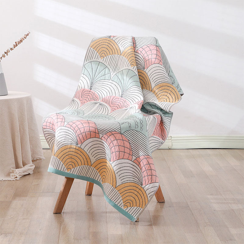 Skallprint Jacquard Bomull Håndkle 70x140cm | Skanto