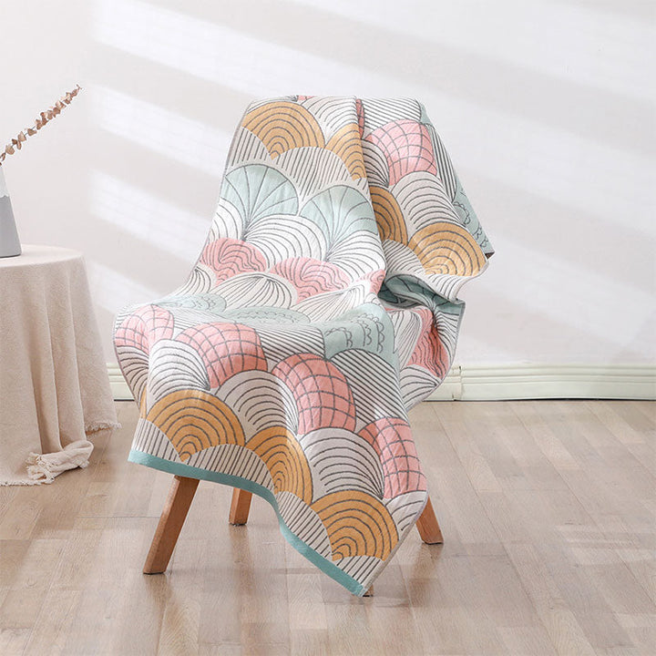 Skallprint Jacquard Bomull Håndkle 70x140cm | Skanto