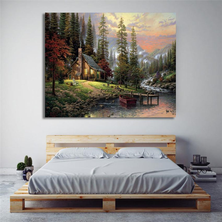 The Cabin By the Lake - Van-Go Mal-For-Nummer Sett | Skanto