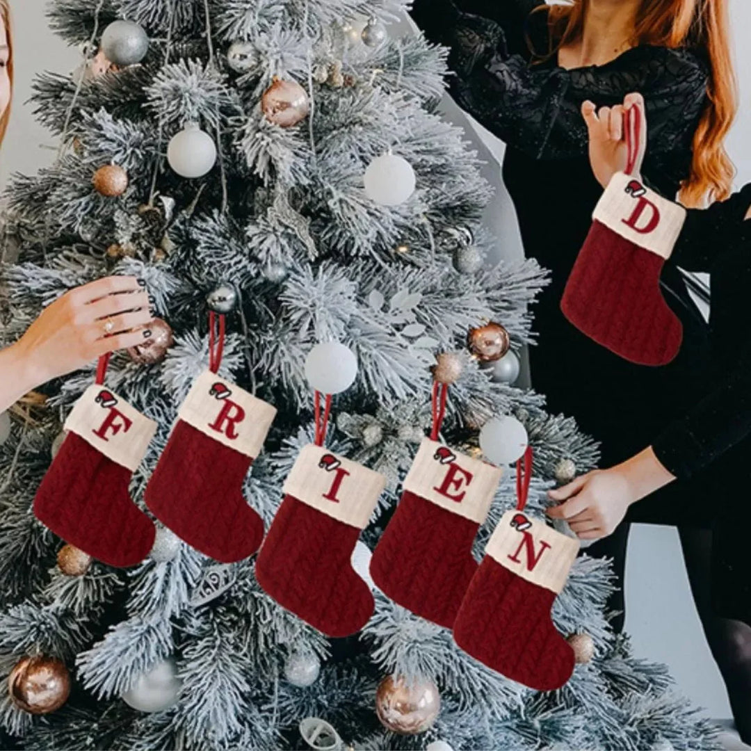 Skanto | Kabelstrikket Kontrast Julestrømper