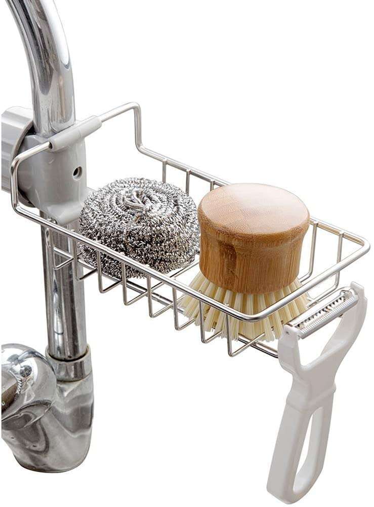 Sink Caddy Organizer Rustfritt Stål Skanto
