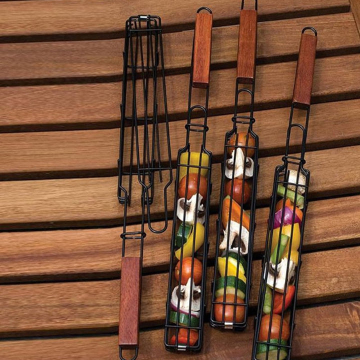 Camping Grillkurv BBQ Grilling Kurv Utendørs Bærbar Nonstick Grill | Skanto