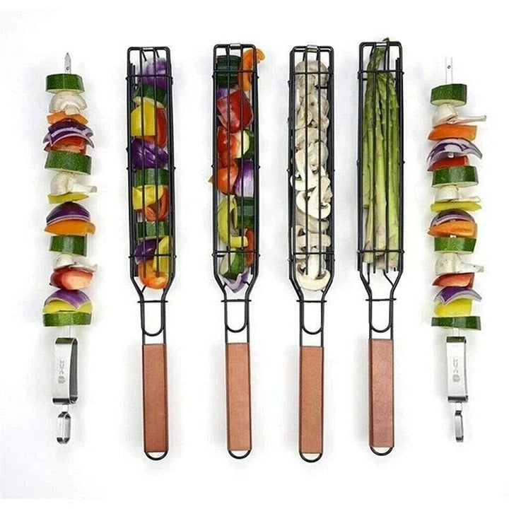 Camping Grillkurv BBQ Grilling Kurv Utendørs Bærbar Nonstick Grill | Skanto