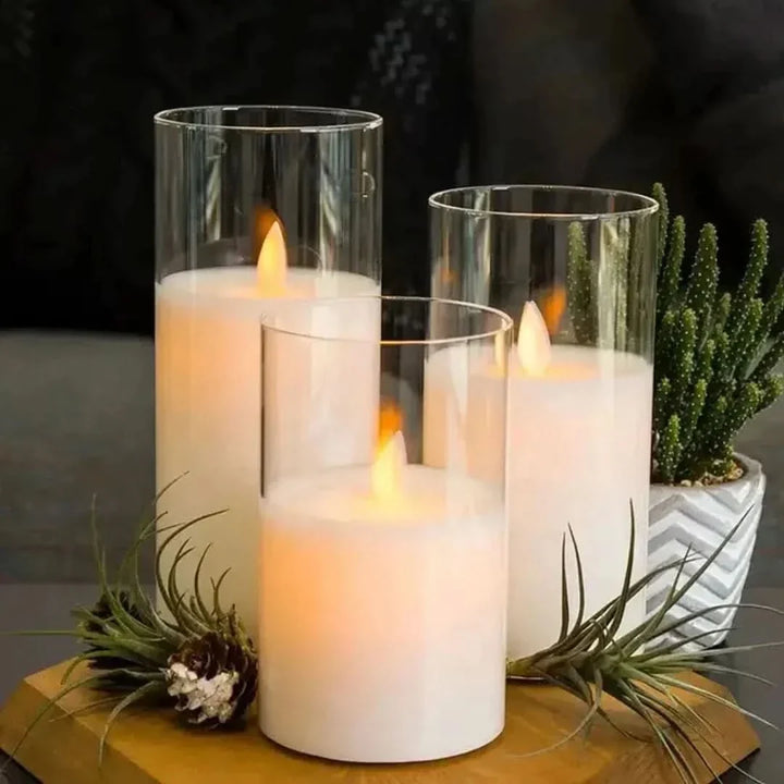 Skanto | Flameless LED Lysestake Sett med Fjernkontroll