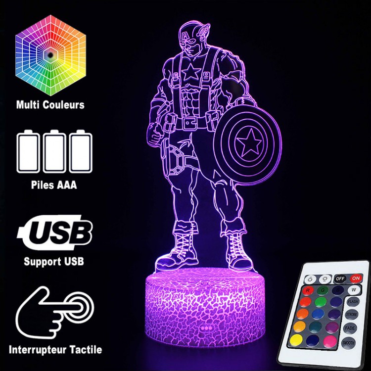 Skanto | 3D Lampe Marvel Captain America