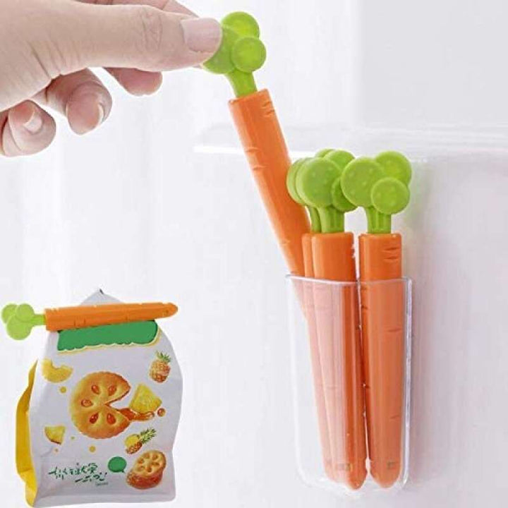 5PCS Matbeskyttelsesklips Gulrotform Skanto