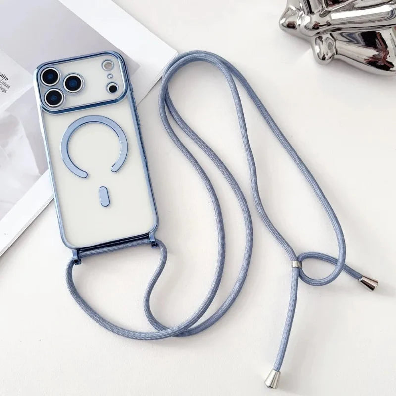 Skanto | CarryLink – Justerbar telefonhalsrem med klar MagSafe-deksel