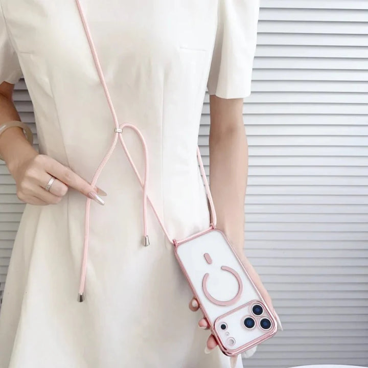 Skanto | CarryLink – Justerbar telefonhalsrem med klar MagSafe-deksel