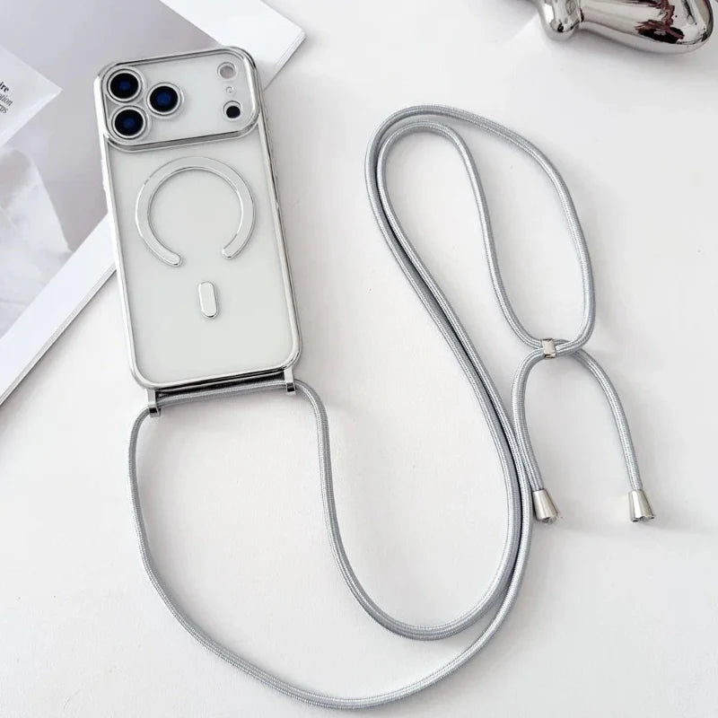 Skanto | CarryLink – Justerbar telefonhalsrem med klar MagSafe-deksel