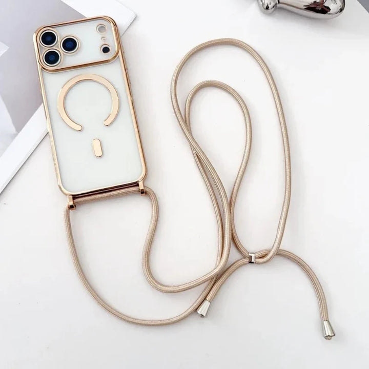CarryLink – Verstellbares Handy-Lanyard med gjennomsiktig MagSafe-Hülle