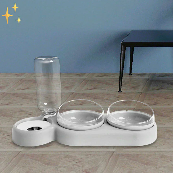 PetCare Dual Feeding Bowl with Auto Water Dispenser Skanto