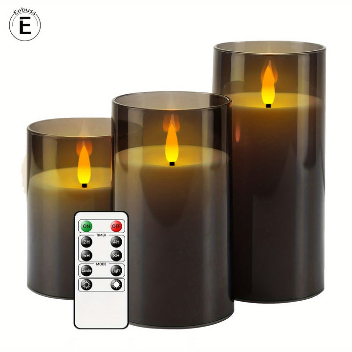 FlamelessGlow – Grå LED Lys med Timer Skanto