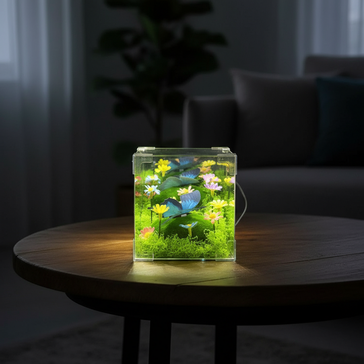 Skanto | LED Sommerfugl Hage Kuben Nattlys Dekor