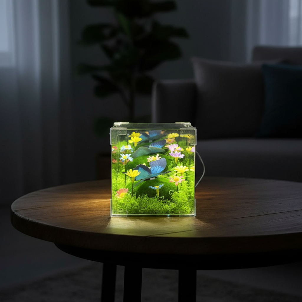 LED Sommerfuglhage Terning Nattlys Dekor | Skanto