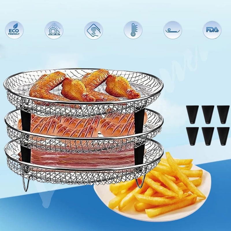 Skanto | 3-lags stablebar luftfryer-hylle
