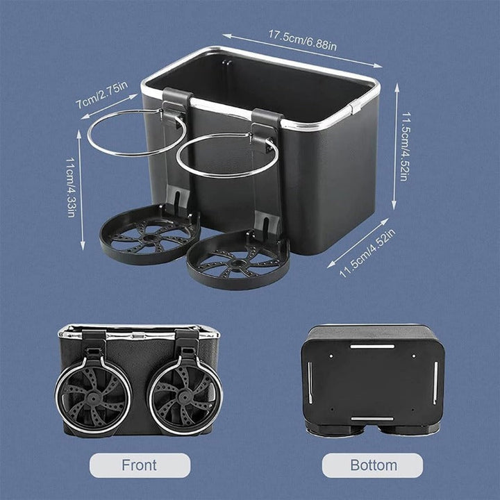 Armlene Organizer med Twin Fold-Flat Koppholdere Skanto