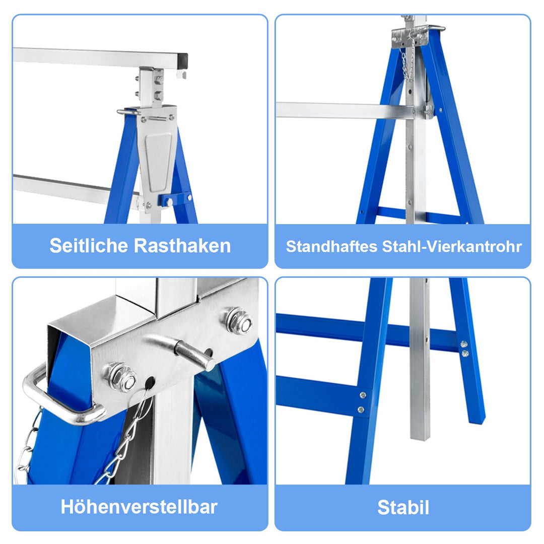 2x Stillstandere Folding Stands 7-fold høydejusterbare | Skanto