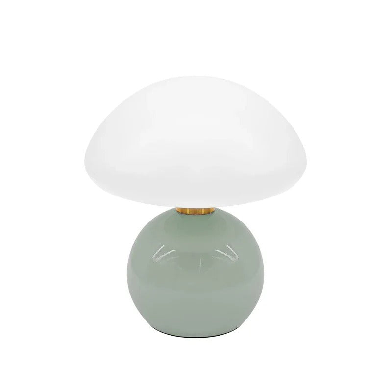 Moderne nattbordlampe med glasskjerm, designer LED bordlampe for soverommet | Skanto