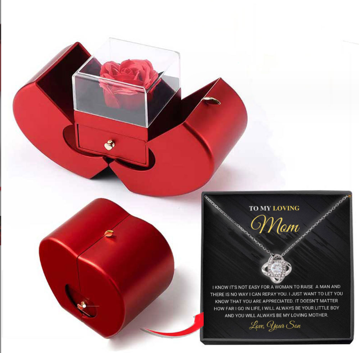 Skanto | Rose Apple Smykkeskrin™ | Med Evig Rose Halskjede.