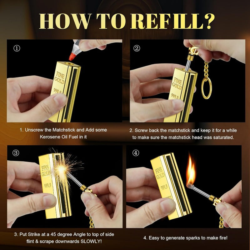 Skanto | Gullbar permanent lighter