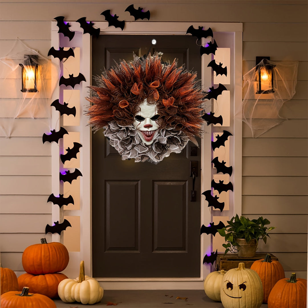 Skanto | Halloween Skummel Klovn Nettkrans | Eklete Dørdekor