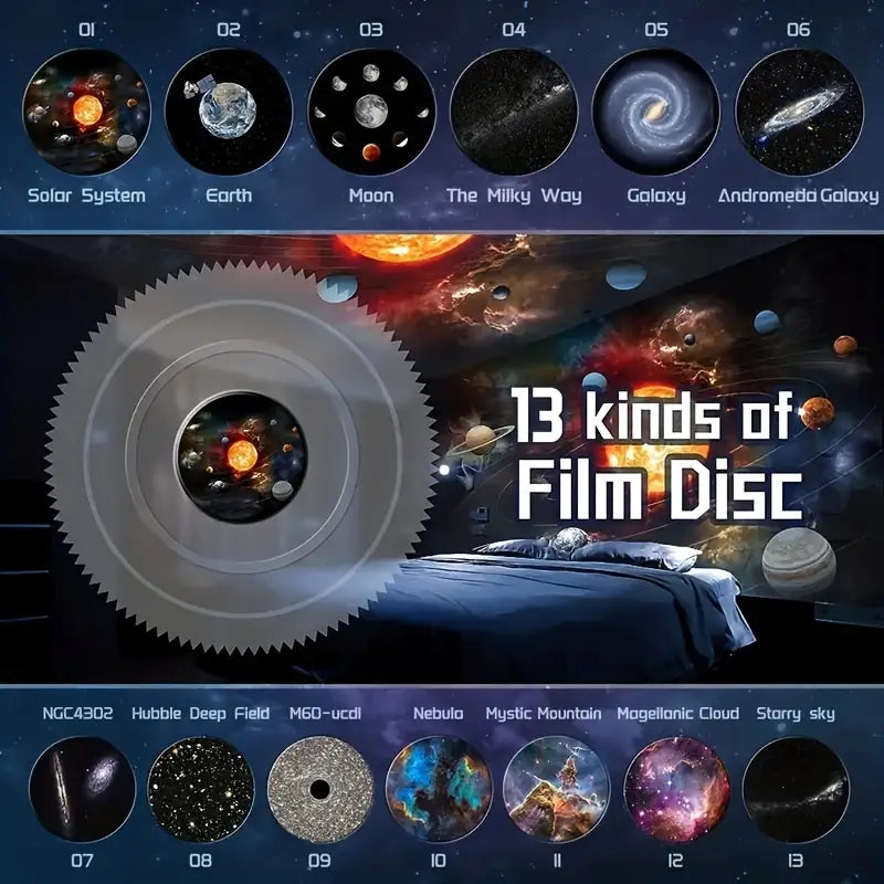 Skanto | Celestial Dreams: 360° Planetarium Galakseprosjektor - Full rom dekning