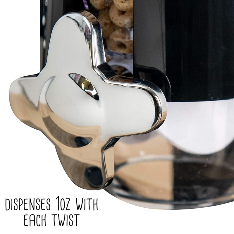 Skanto | Dual Cereal Dispenser, Tørr matlagringsbeholder for enkel dispensing