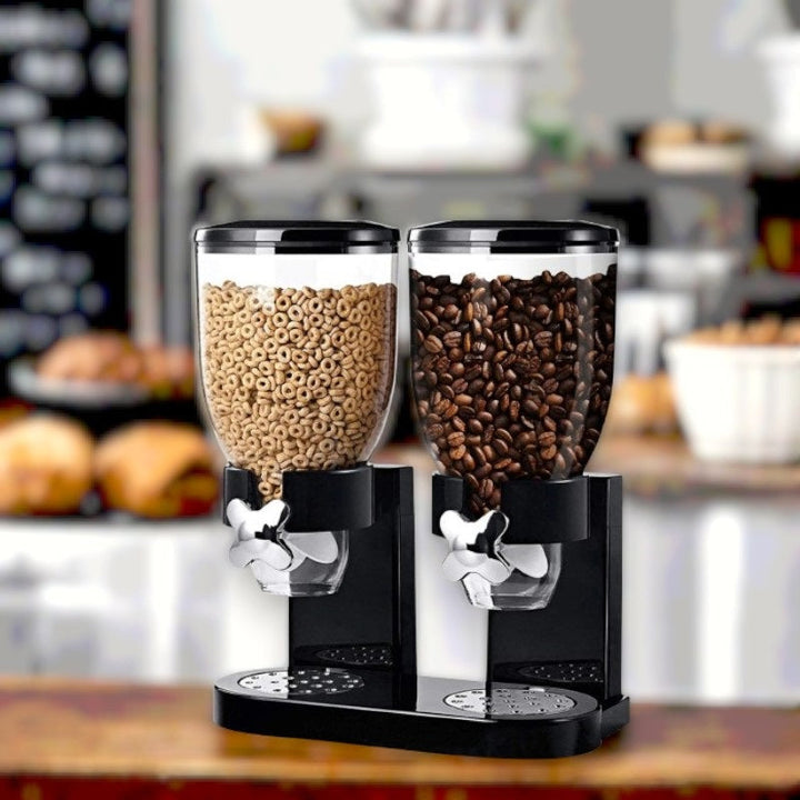 Skanto | Dual Cereal Dispenser, Tørr matlagringsbeholder for enkel dispensing