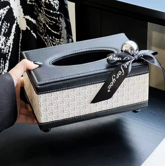 Modèra Premium Taschentuchbox fra Kunstleder | Stilvoller og langlebiger Taschentuchorganizer für moderne Räume