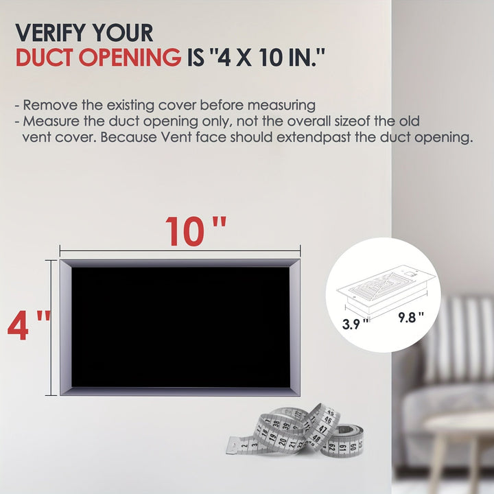 4" x 10" Smart Register Booster Fan – HVAC Byggevare med Fjernkontroll, Termostatkontroll – Stille Drift for Effektiv Oppvarming og Kjøling | Skanto