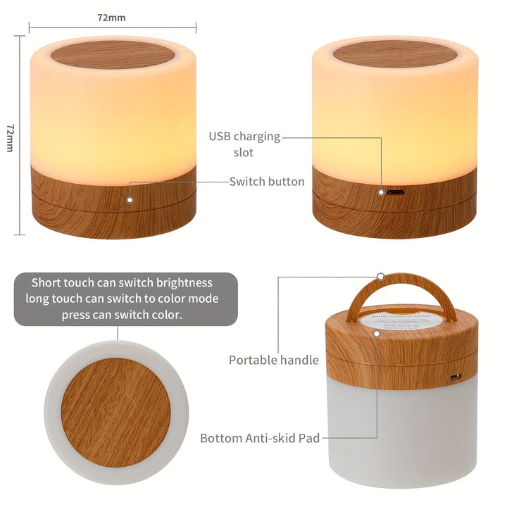 LightAura - RGB Berøringsbordlampe med Fjernkontroll Skanto