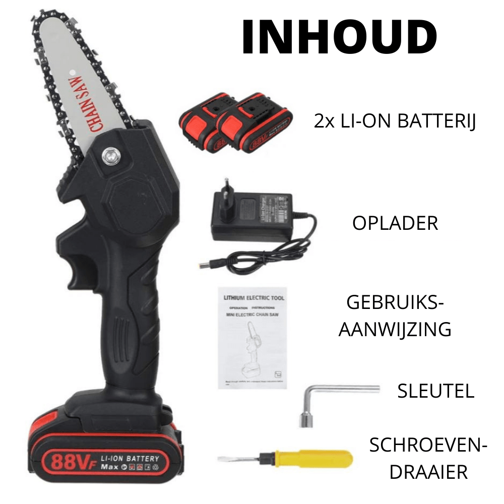 Skanto | CHAINCUT PRO – Elektrisk trådløs motorsag for raskt og effektivt arbeid