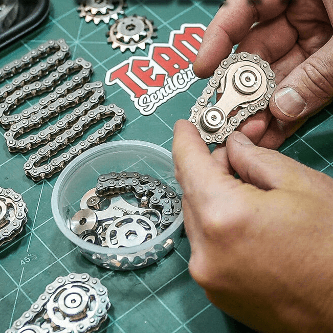 ChainFidget Pro – Kettenrad-Spinner fra Edelstahl zur Stressbewältigung