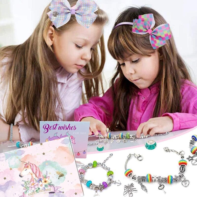 Skanto | CHARMELLA – Glitrende Jenters Charm Armbånd Lage Sett for Kreativ Moro