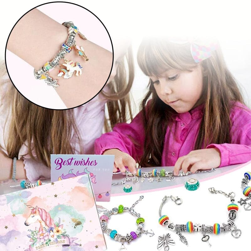 Skanto | CHARMELLA – Glitrende Jenters Charm Armbånd Lage Sett for Kreativ Moro