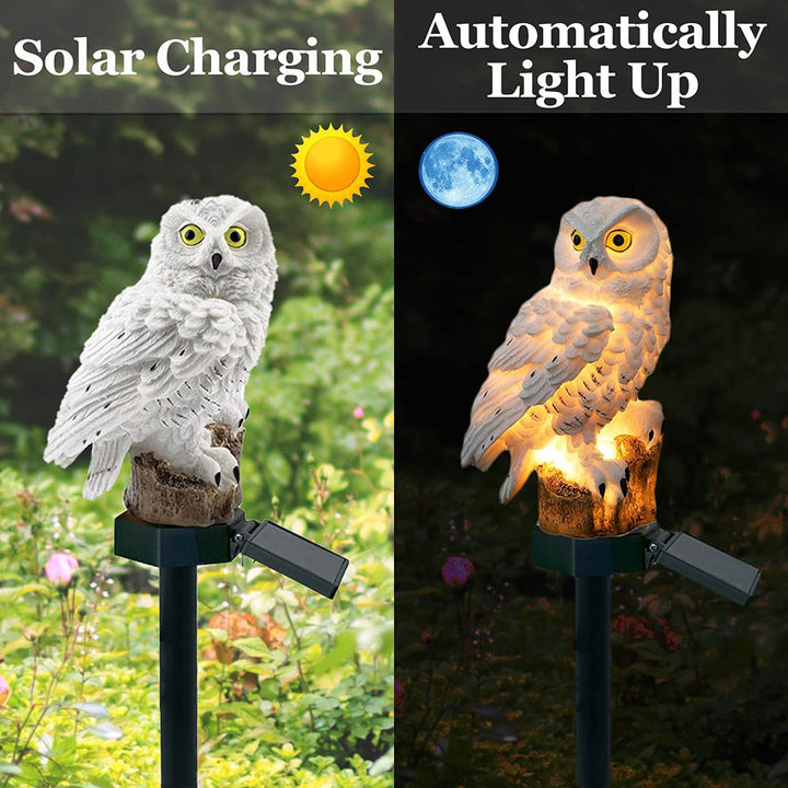 Gartenleuchten-Solar-Eule-LED-Set for den Außenbereich