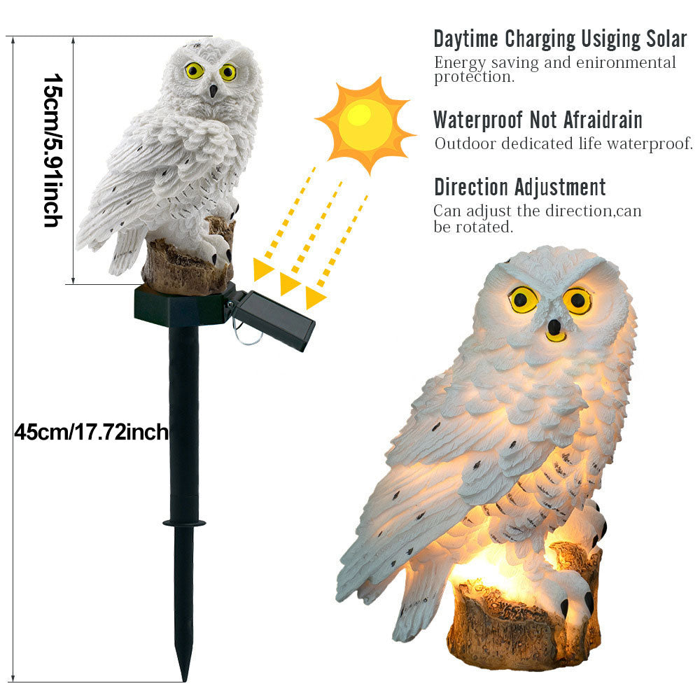 Gartenleuchten-Solar-Eule-LED-Set for den Außenbereich