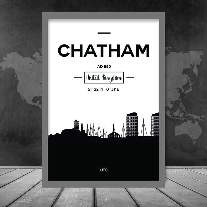 Chatham City Skyline bybildetrykk