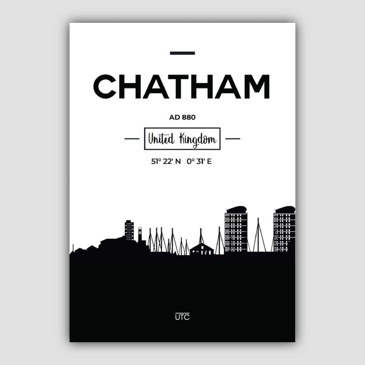 Chatham City Skyline bybildetrykk