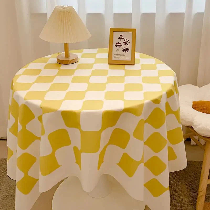 Skanto | Rutete Design Rund Bomull Duken