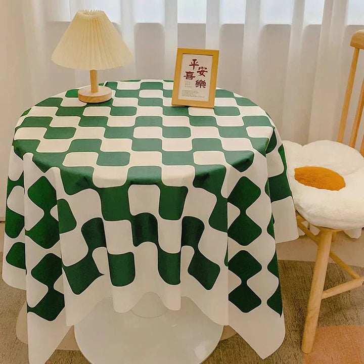 Skanto | Rutete Design Rund Bomull Duken