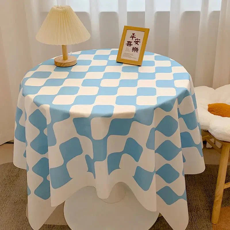Skanto | Rutete Design Rund Bomull Duken