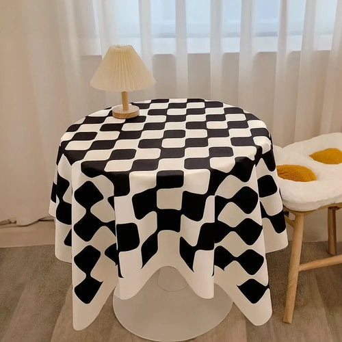 Skanto | Rutete Design Rund Bomull Duken