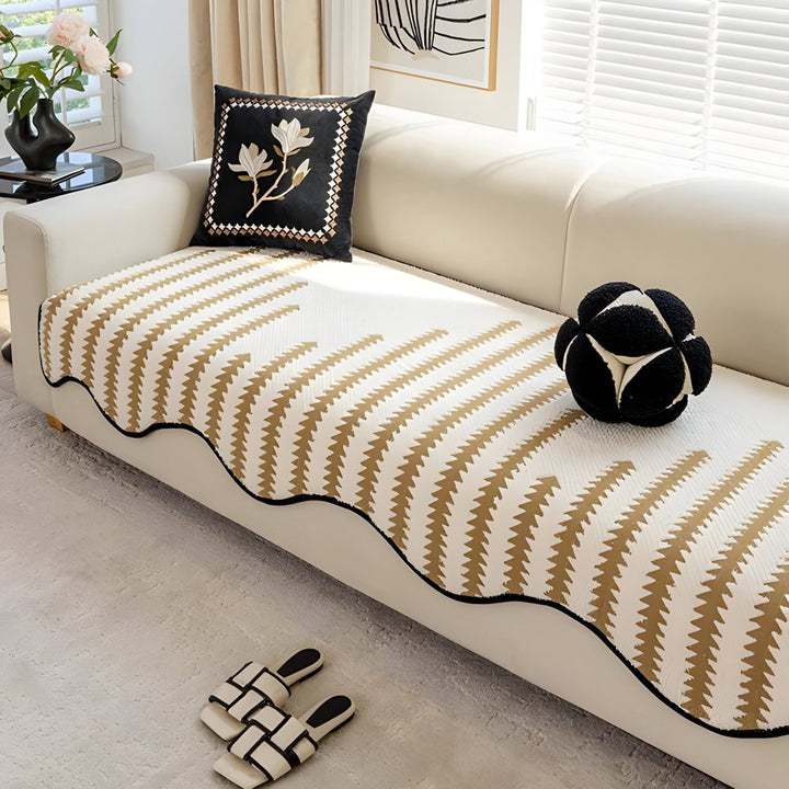 Skanto | CHEVRONLUXE – Moderne Chenille Sofa Deksel med Stilfull Beskyttelse