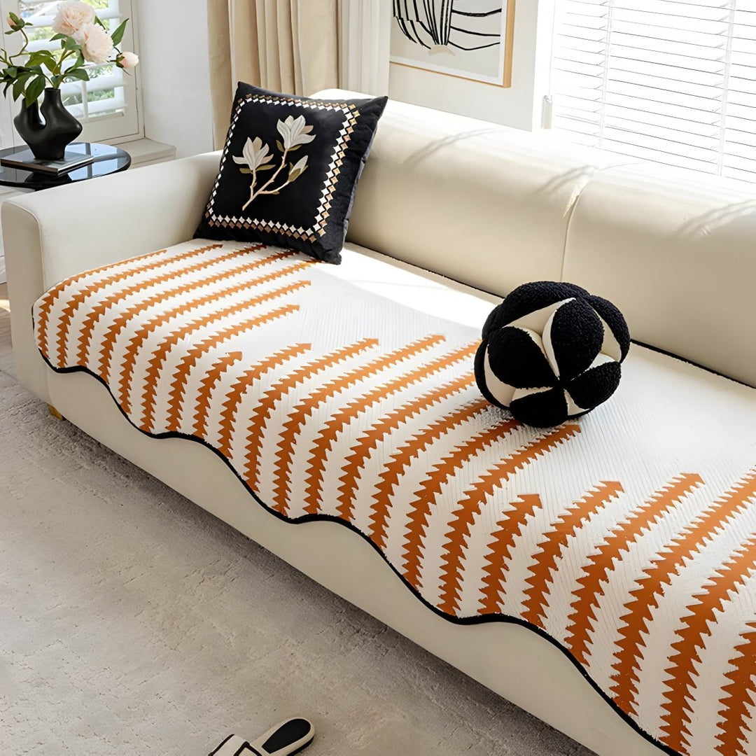 Skanto | CHEVRONLUXE – Moderne Chenille Sofa Deksel med Stilfull Beskyttelse