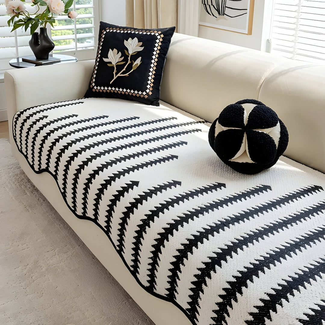 Skanto | CHEVRONLUXE – Moderne Chenille Sofa Deksel med Stilfull Beskyttelse