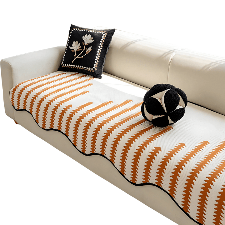 Skanto | CHEVRONLUXE – Moderne Chenille Sofa Deksel med Stilfull Beskyttelse